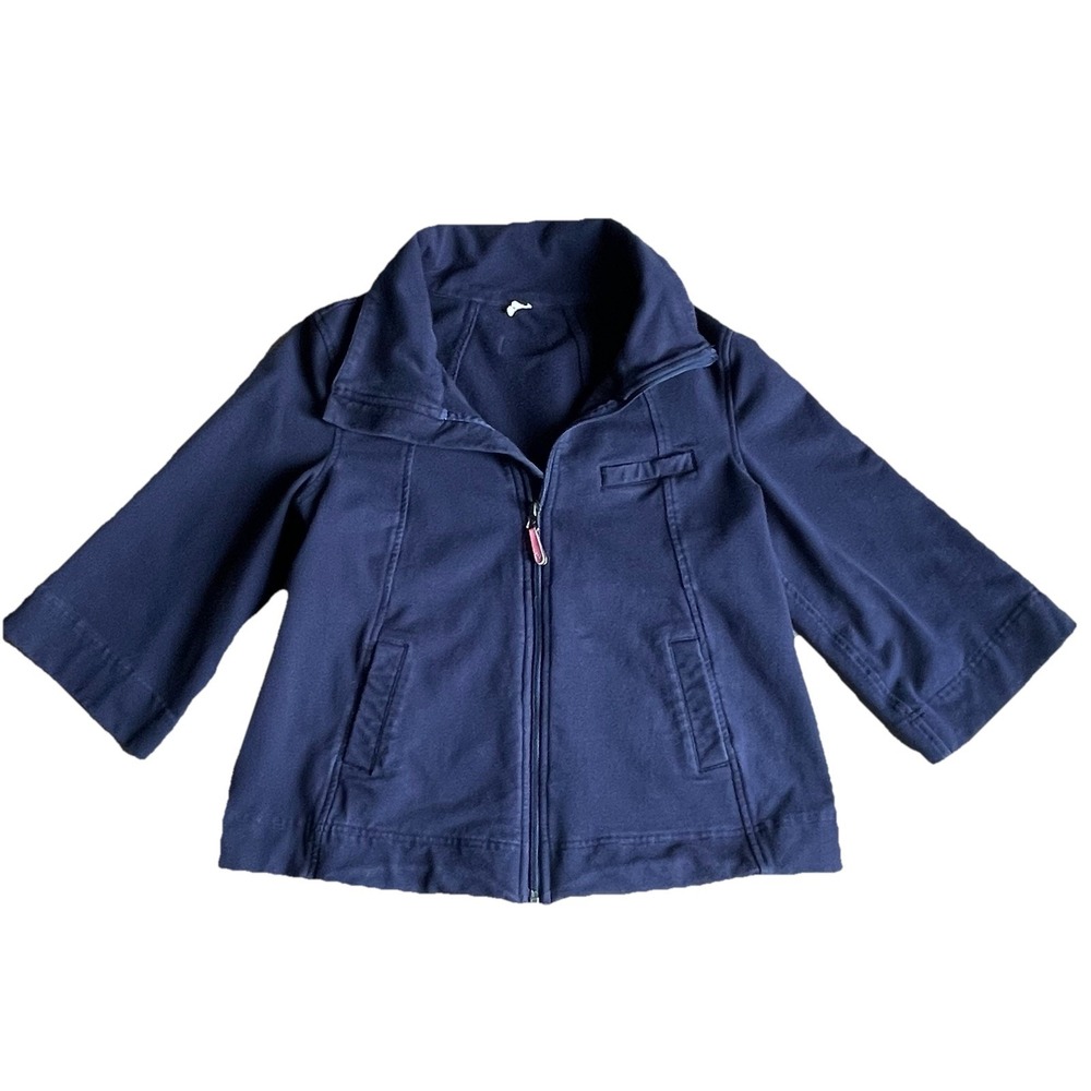 Vintage Lululemon Soft shell Swing Jacket Navy Size  3/4 Bell Sleeves Full Zip